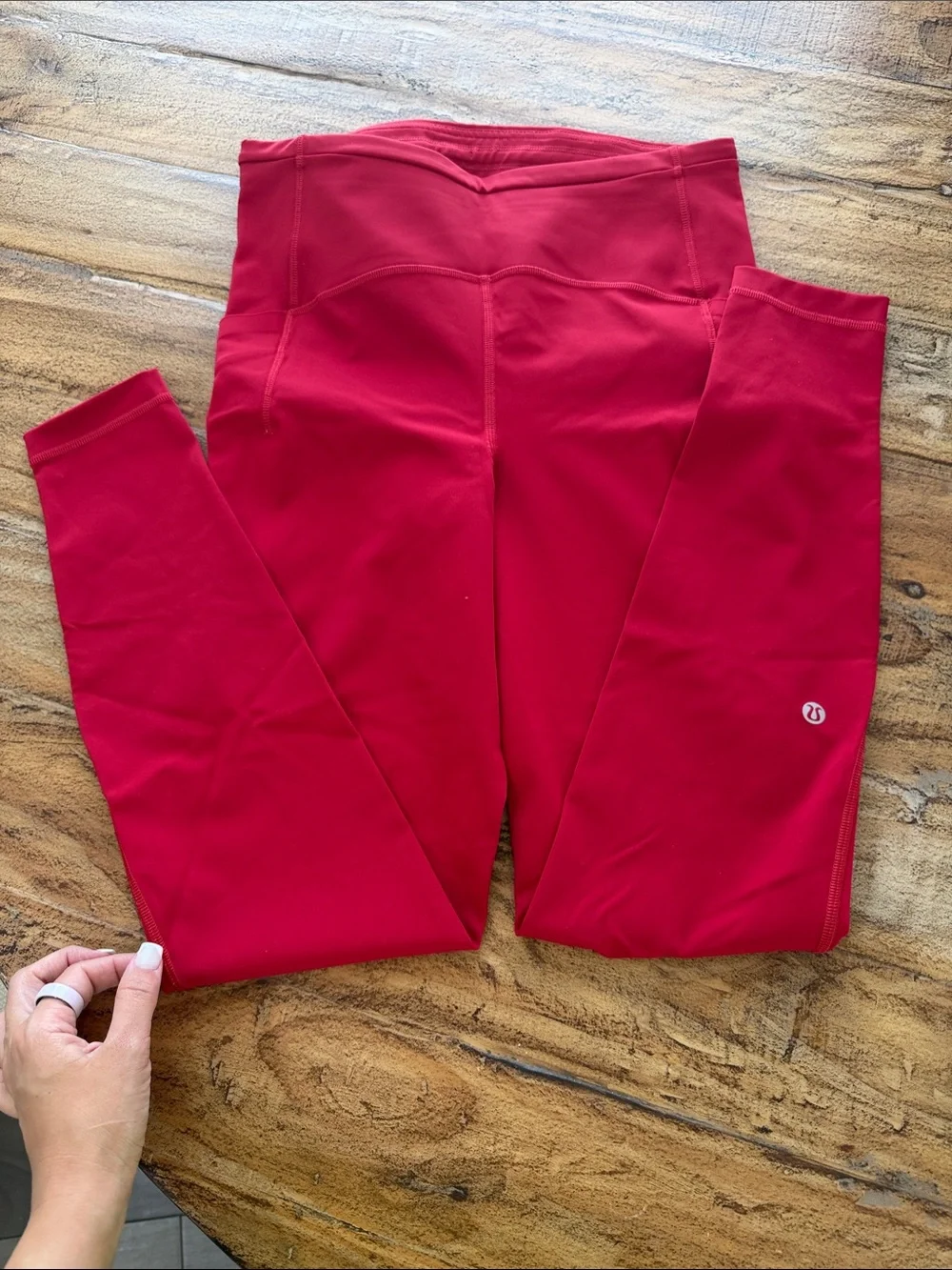 lululemon athletica V-Waist High-Rise Red Leggings